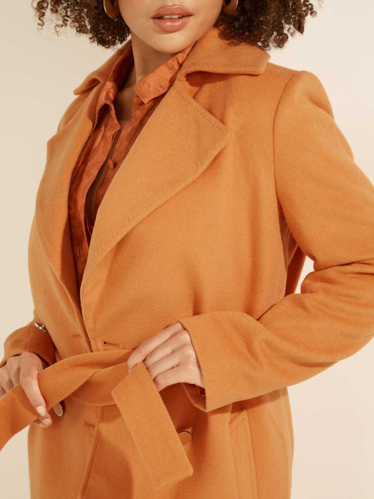 GUESS Dounia Trench Women's Coats Orange | UK9531GYZ