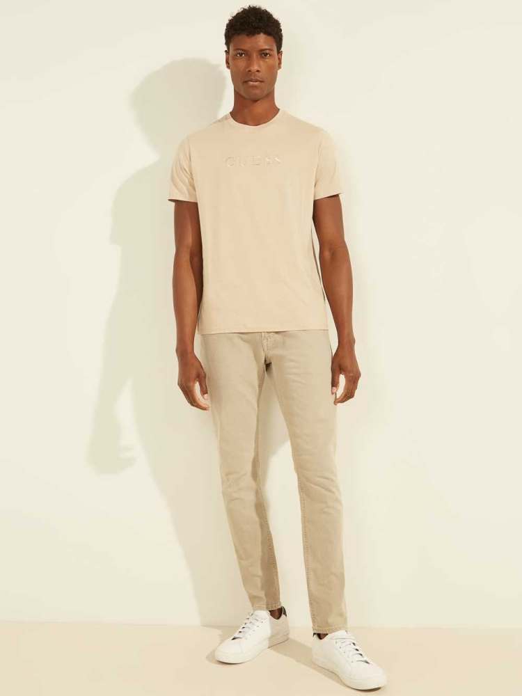 GUESS Dyed Skinny Men's Jeans Khaki | UK9647GKZ