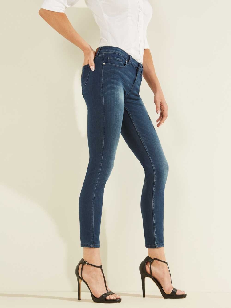 GUESS Eco 1981 Skinny Women's Jeans Blue | UK8254UNE