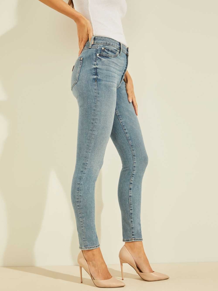 GUESS Eco 1981 Skinny Women's Jeans Light Blue | UK3974NFH