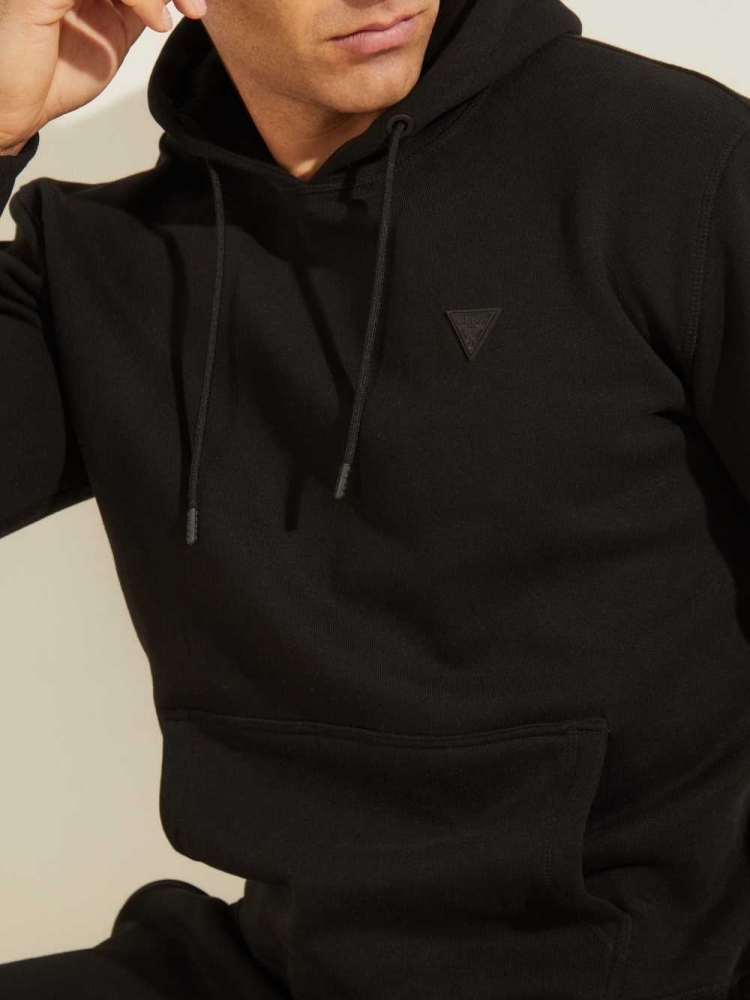 GUESS Eco Aldwin Men's Hoodies Black | UK5874NCX