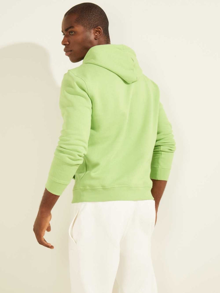 GUESS Eco Aldwin Men's Hoodies Mint | UK5326YAI