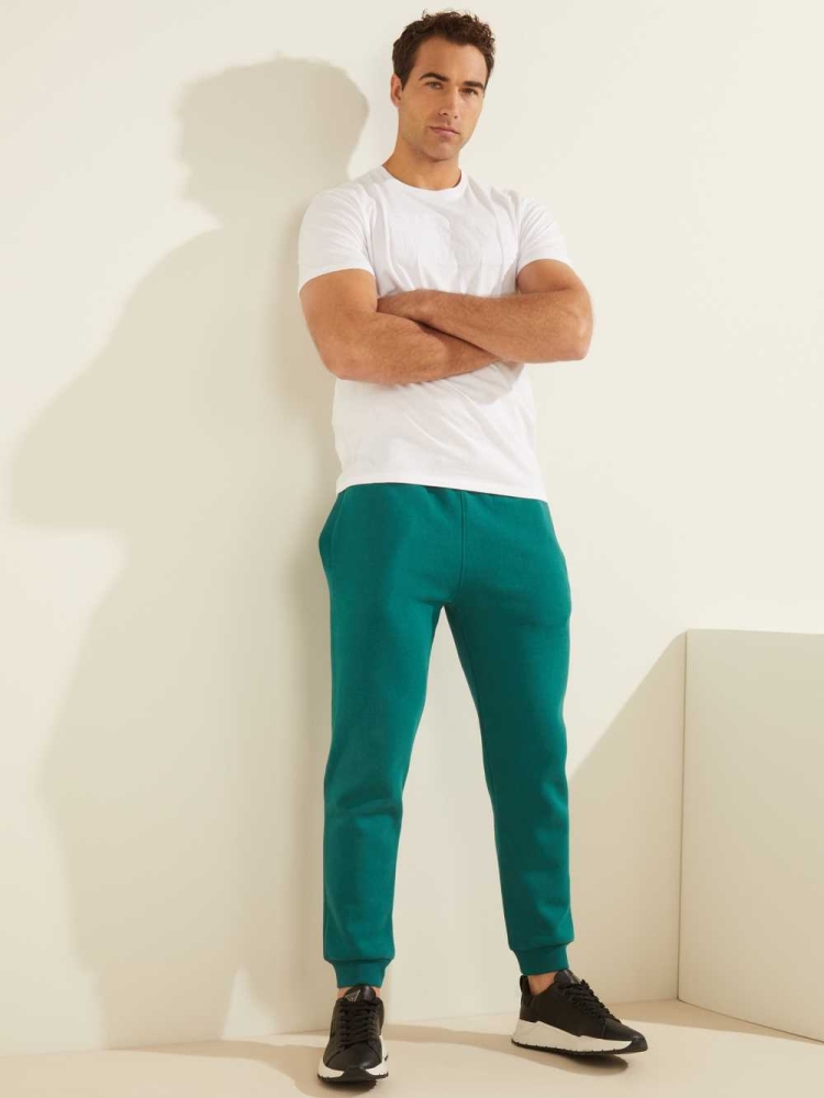 GUESS Eco Aldwin Men's Sweatpants Green | UK5694AHT