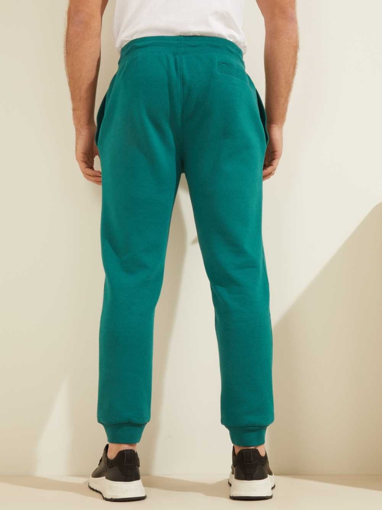 GUESS Eco Aldwin Men's Sweatpants Green | UK5694AHT