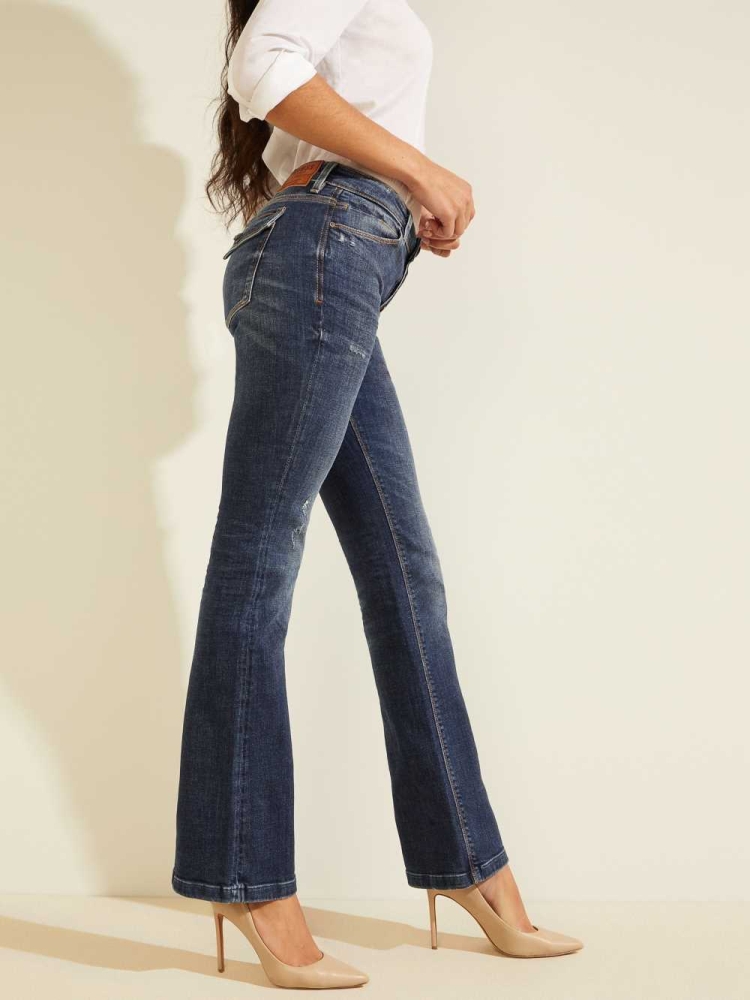 GUESS Eco Bootcut Sexy Women's Jeans Blue | UK4826RNE