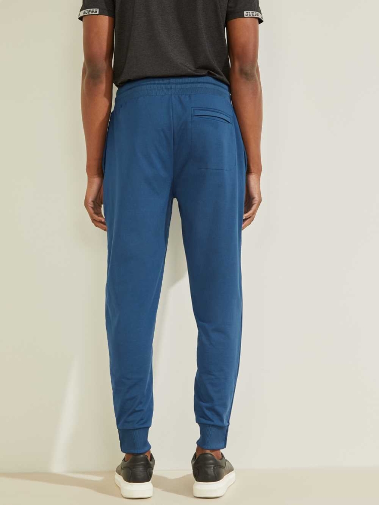 GUESS Eco Hal Men's Pants Blue | UK1045UJZ