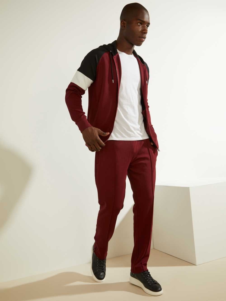 GUESS Eco Phil Men's Pants Burgundy | UK4378XAH