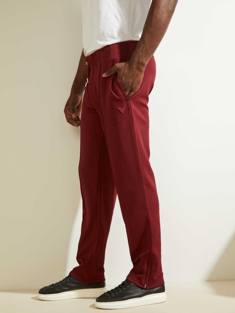 GUESS Eco Phil Men's Pants Burgundy | UK4378XAH