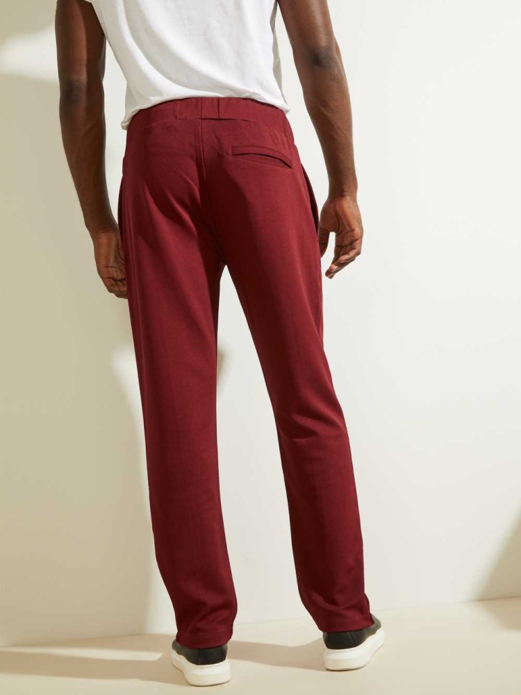 GUESS Eco Phil Men's Pants Burgundy | UK4378XAH