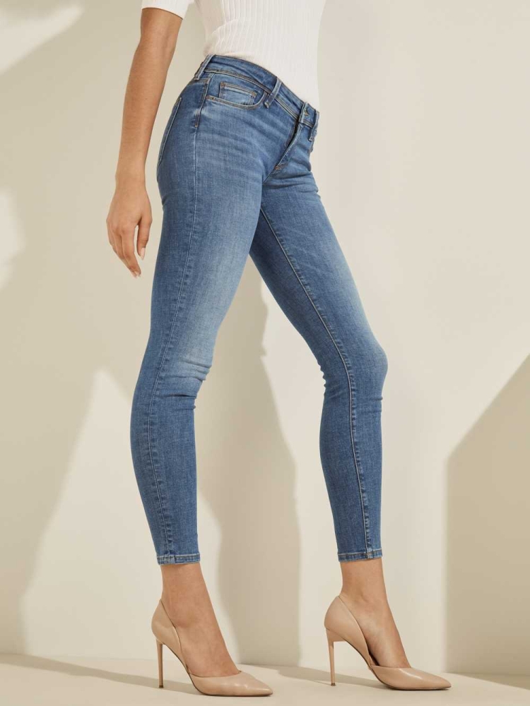 GUESS Eco Power Skinny Women's Jeans Blue | UK9317DBM