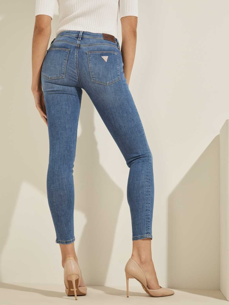 GUESS Eco Power Skinny Women's Jeans Blue | UK9317DBM