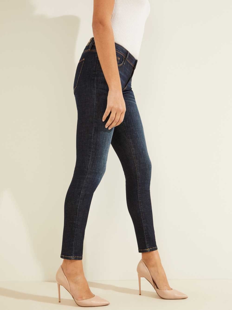 GUESS Eco Power Skinny Women's Jeans Blue | UK9851FVA