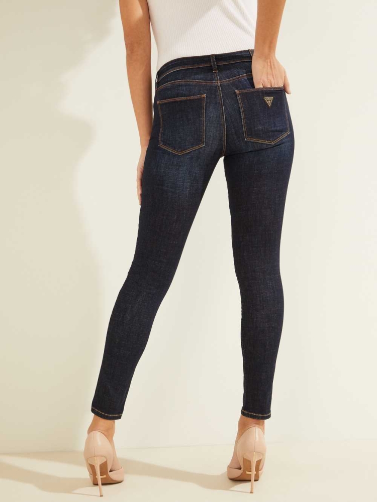 GUESS Eco Power Skinny Women's Jeans Blue | UK9851FVA