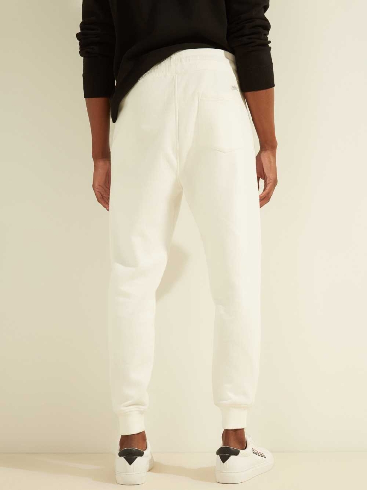 GUESS Eco Roy Men's Joggers White | UK5103LXR