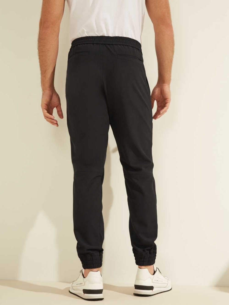 GUESS Explorer Stretch Men's Joggers Black | UK9514NLK