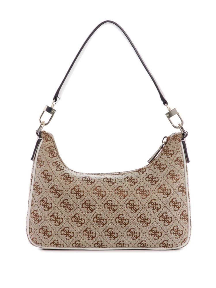 GUESS Frankie Top-Zip Women's Shoulder Bags Brown Multicolor | UK7839OLI