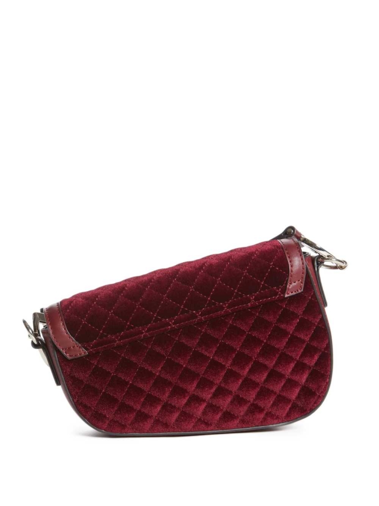 GUESS G-Dream Velvet Flap Women's Shoulder Bags Red | UK5024ZTA