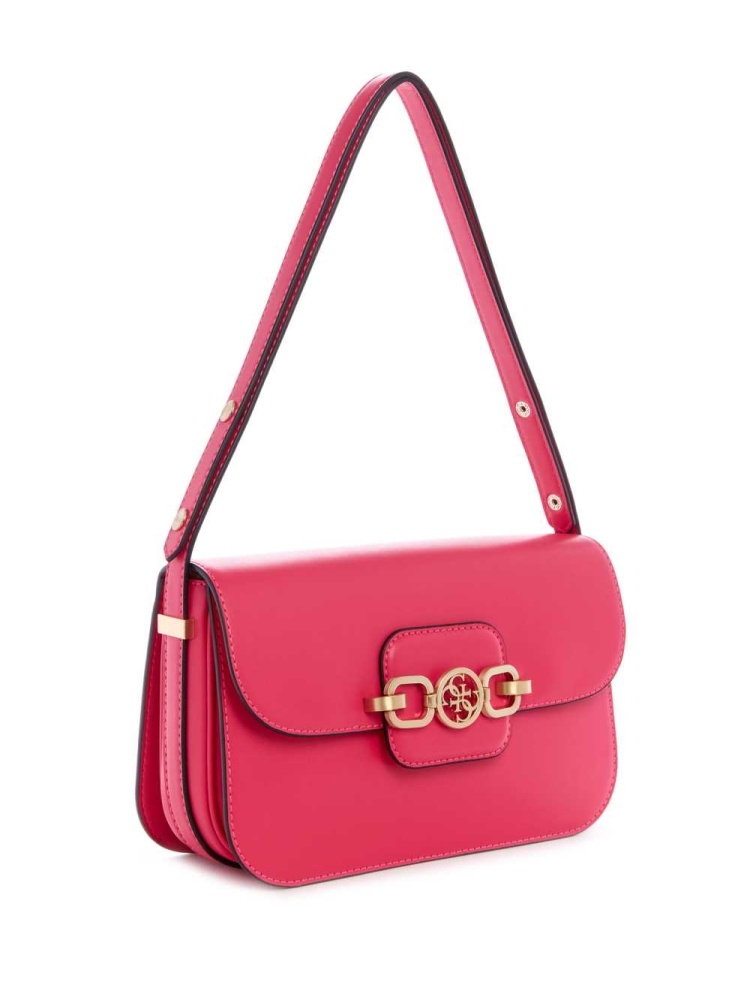 GUESS Hensely Convertible Women's Shoulder Bags Fuchsia | UK0657FOI