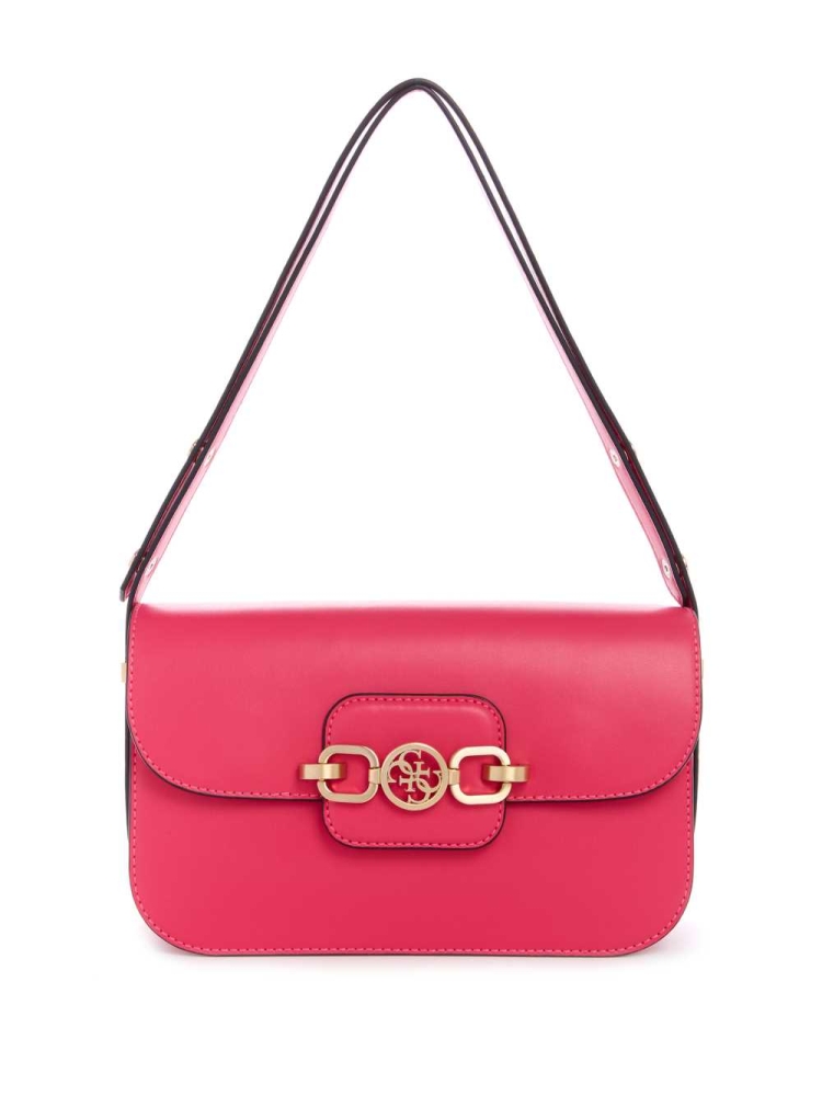 GUESS Hensely Convertible Women\'s Shoulder Bags Fuchsia | UK0657FOI