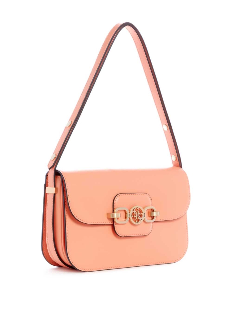 GUESS Hensely Convertible Women's Shoulder Bags Coral | UK0782LWU