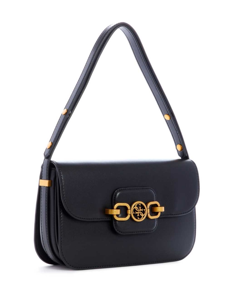 GUESS Hensely Convertible Women's Shoulder Bags Black | UK9671PBT