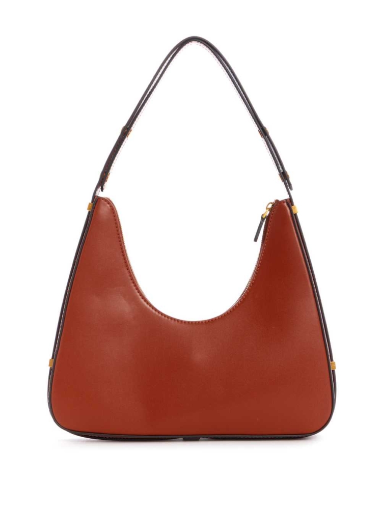 GUESS Hensely Hobo Women's Shoulder Bags Burgundy | UK0687YJL