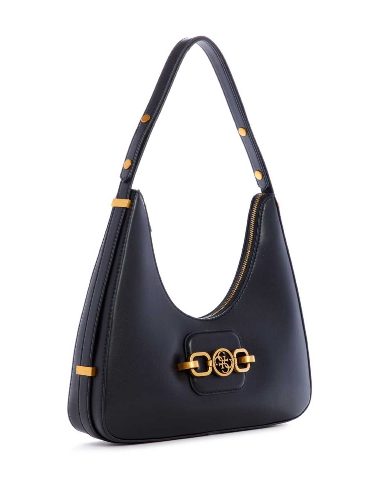 GUESS Hensely Hobo Women's Shoulder Bags Black | UK6157GDX