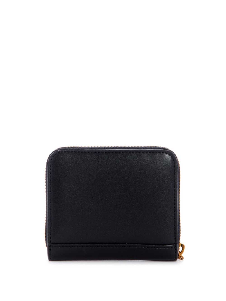 GUESS Hensely Small Zip-Around Women's Wallets Black | UK8510KAN