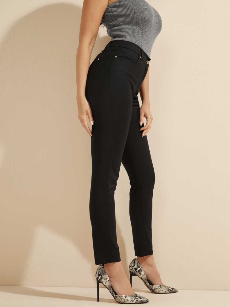 GUESS Hollywood Skinny Women's Pants Black | UK0174MYV