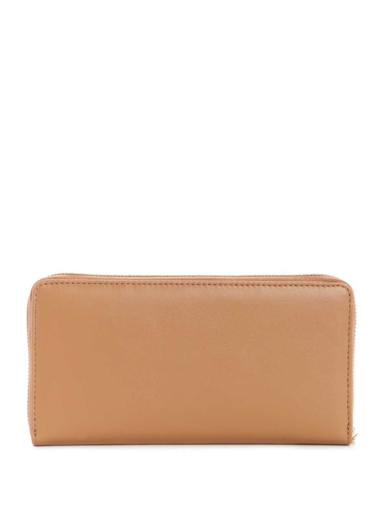 GUESS Illy Check Organizer Women's Wallets Beige | UK5308AGT