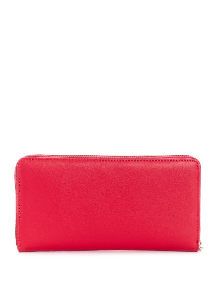 GUESS Illy Check Organizer Women's Wallets Red | UK6491SAD