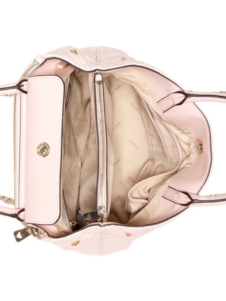 GUESS Illy Society Women's Satchels Light Pink | UK6830HGT