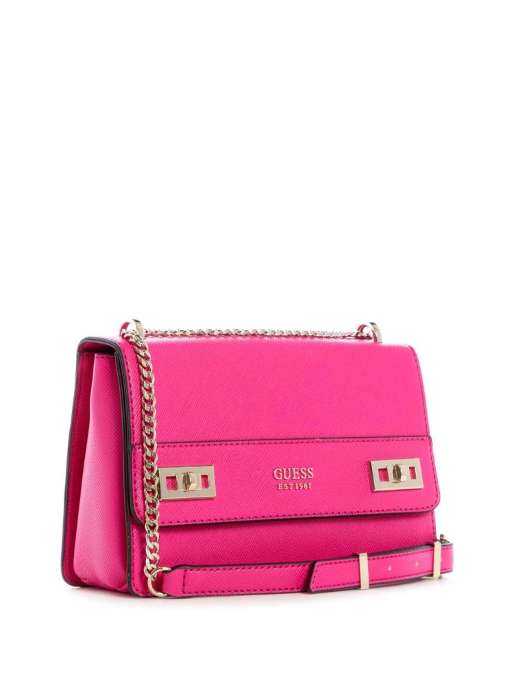 GUESS Katey Convertible Women's Crossbodies Fuchsia | UK0435ZJN