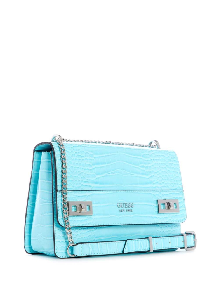 GUESS Katey Convertible Women's Crossbodies Light Turquoise | UK6813LFR