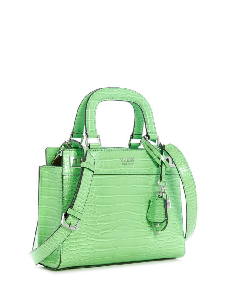 GUESS Katey Girlfriend Women's Satchels Green | UK3790DMV