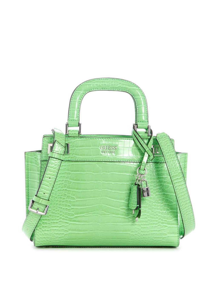 GUESS Katey Girlfriend Women\'s Satchels Green | UK3790DMV