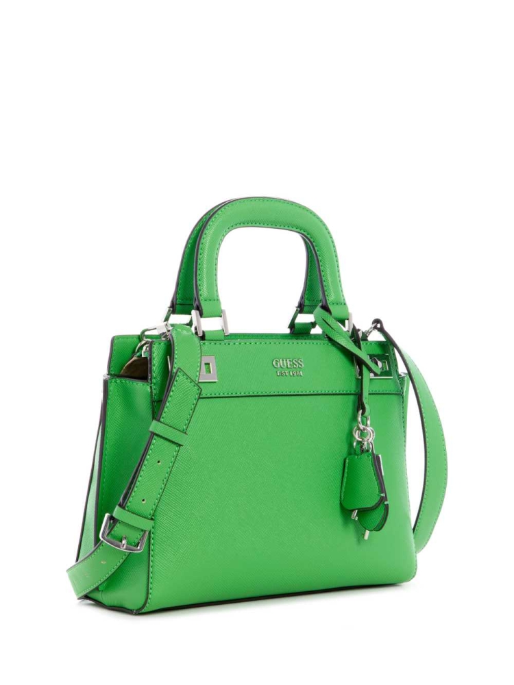 GUESS Katey Girlfriend Women's Satchels Green | UK6108ARY