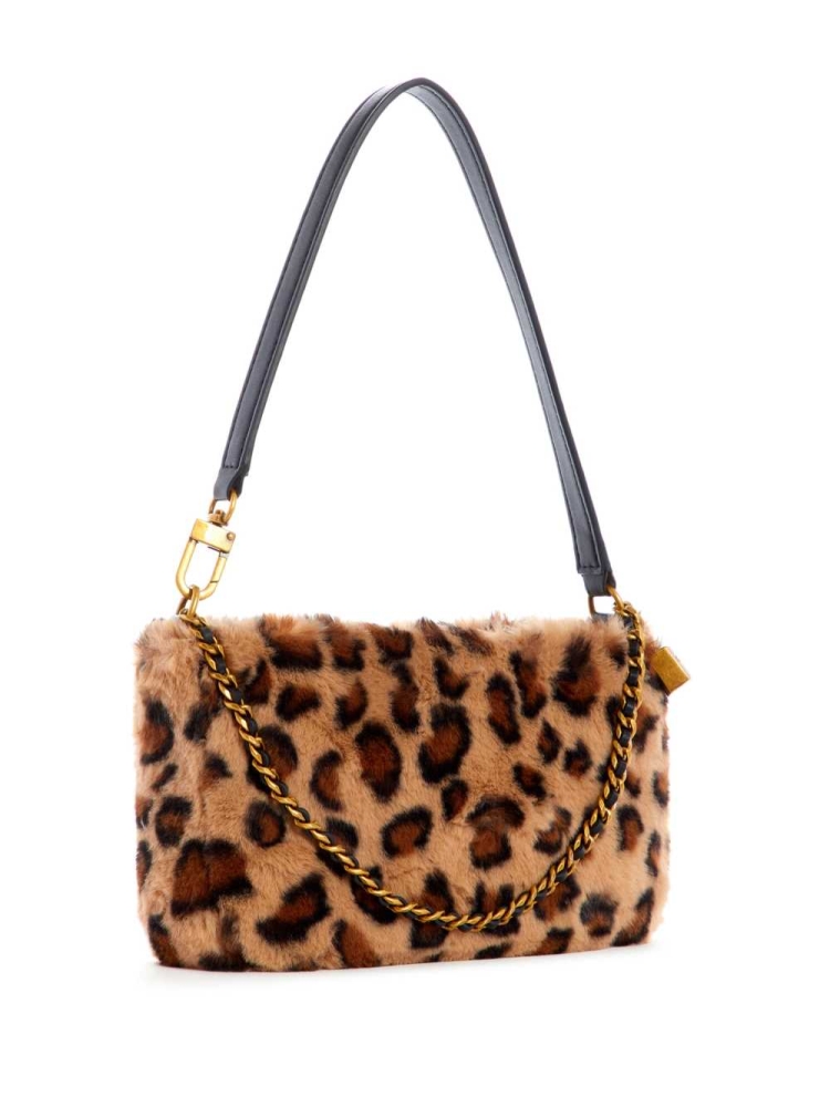 GUESS Katey Luxe Leopard Mini Women's Shoulder Bags Leopard | UK0679KQU