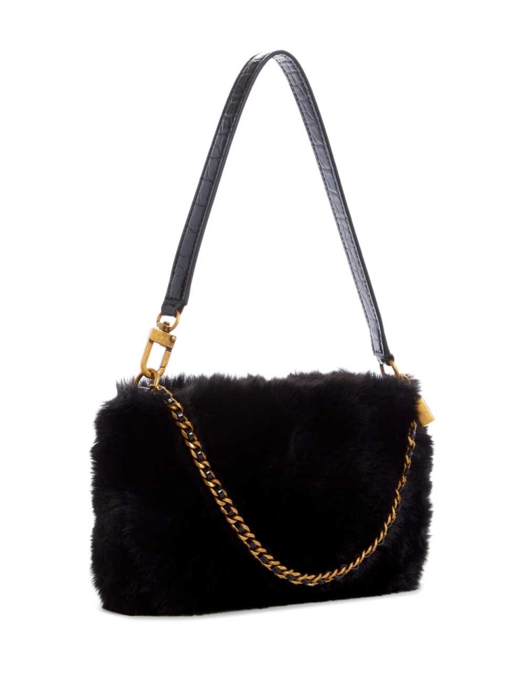 GUESS Katey Luxe Mini Women's Shoulder Bags Black | UK2481MUO