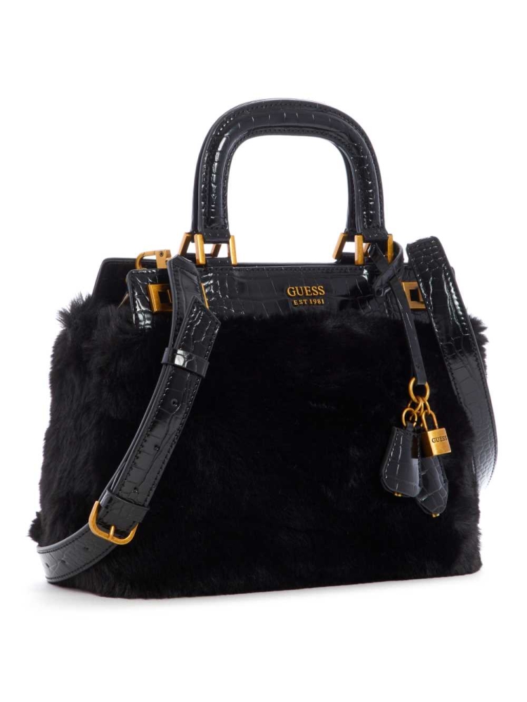 GUESS Katey Luxe Women's Satchels Black | UK1567OEV