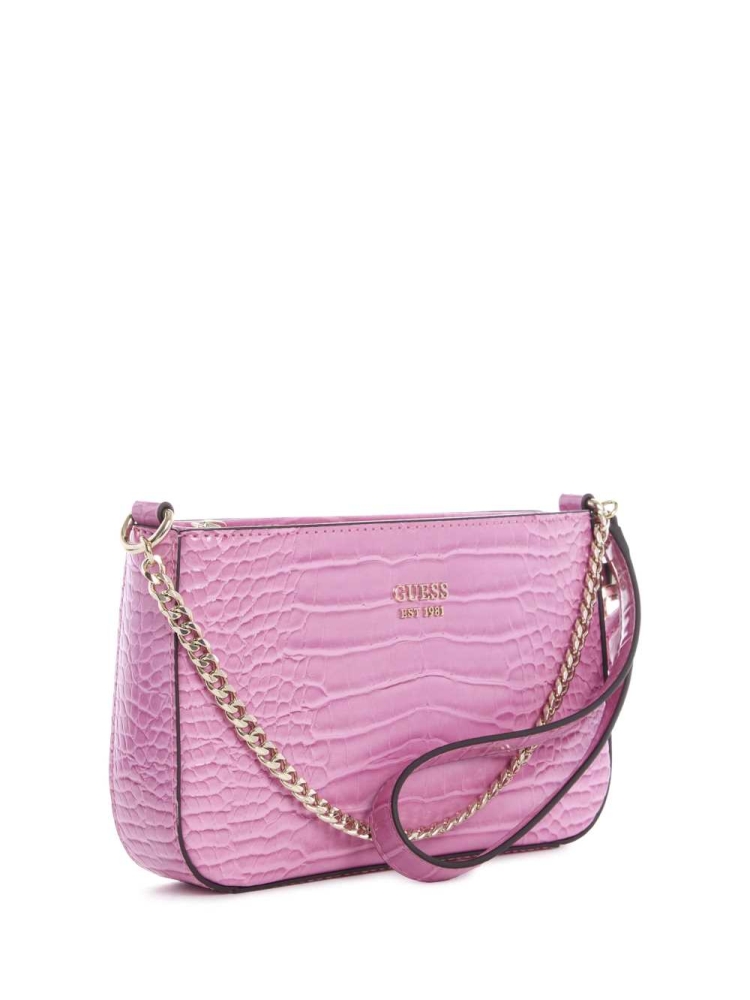 GUESS Katey Mini Women's Shoulder Bags Fuchsia | UK4709BKP