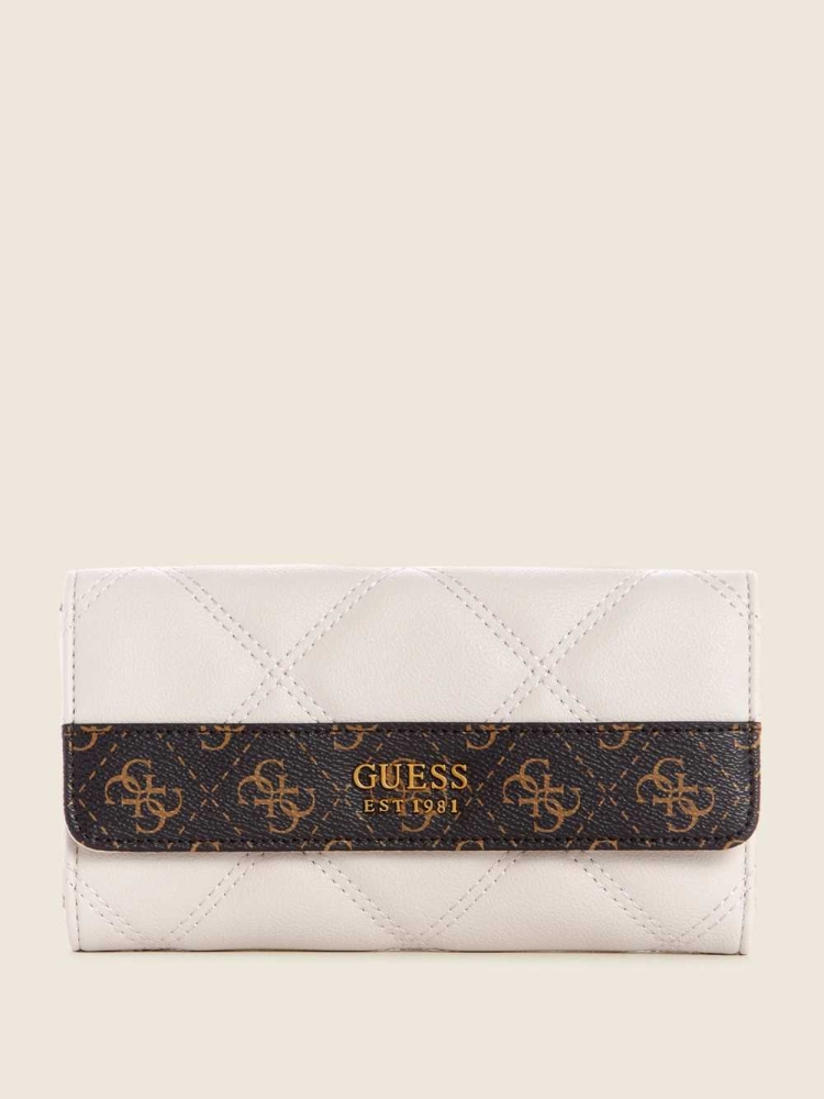 GUESS Katey Quilted Clutch Women\'s Wallets Grey Multicolor | UK3580IWO