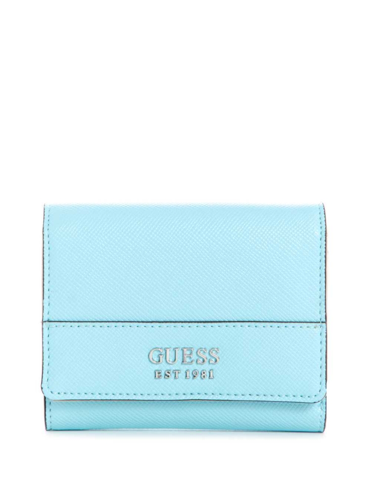 GUESS Katey Trifold Women\'s Wallets Light Turquoise | UK3806LOR