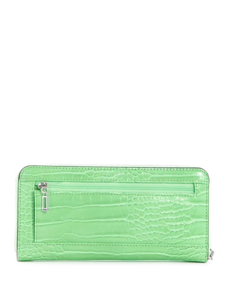 GUESS Katey Zip-Around Women's Crossbodies Green | UK0721KWM