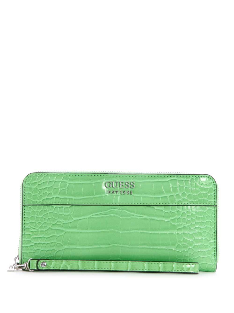 GUESS Katey Zip-Around Women\'s Crossbodies Green | UK0721KWM