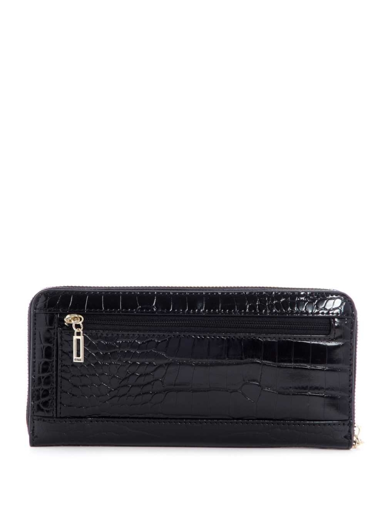 GUESS Katey Zip-Around Women's Crossbodies Black | UK5642CYR