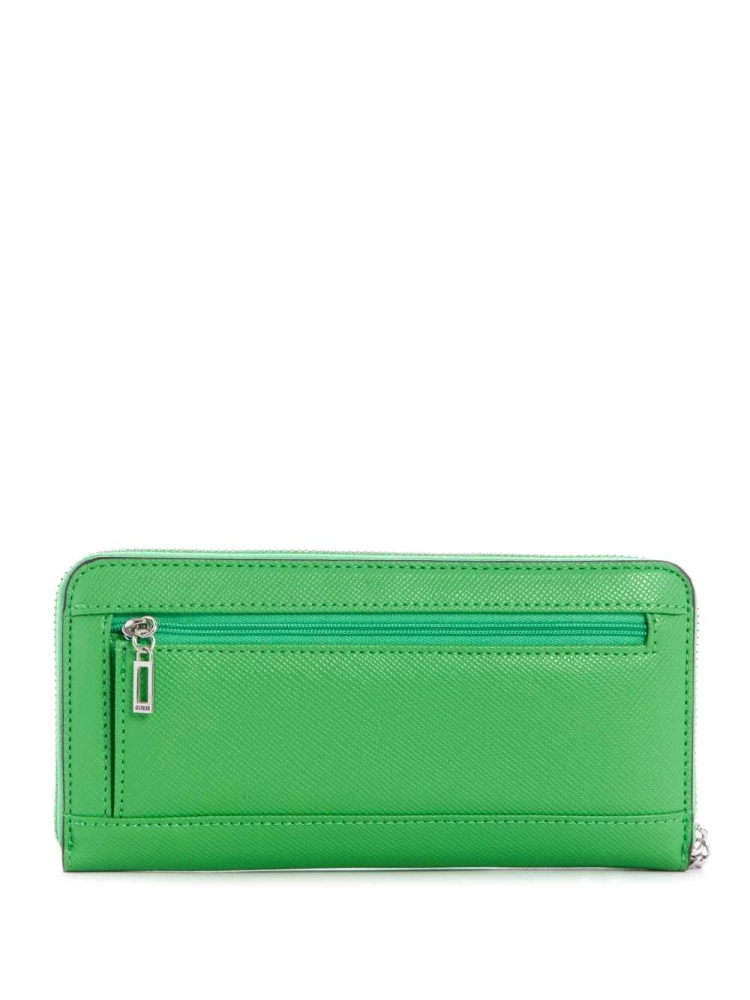 GUESS Katey Zip-Around Women's Wallets Green | UK6345TOH