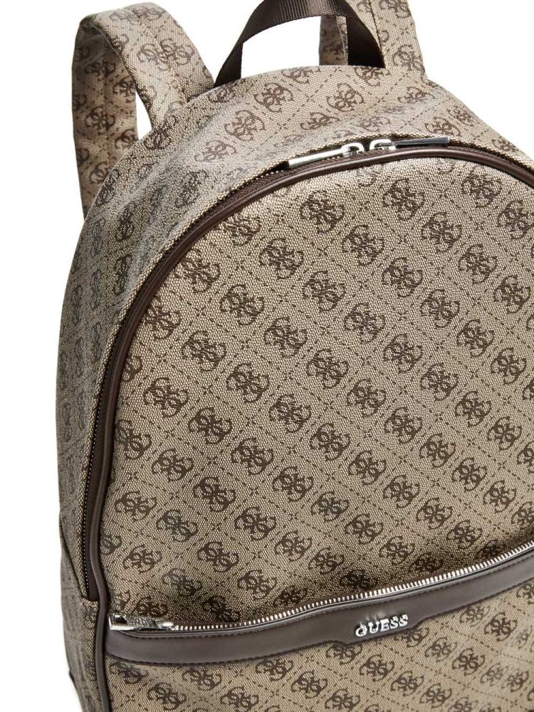 GUESS Kevin Logo-Print Women's Backpacks Brown | UK9107RBD