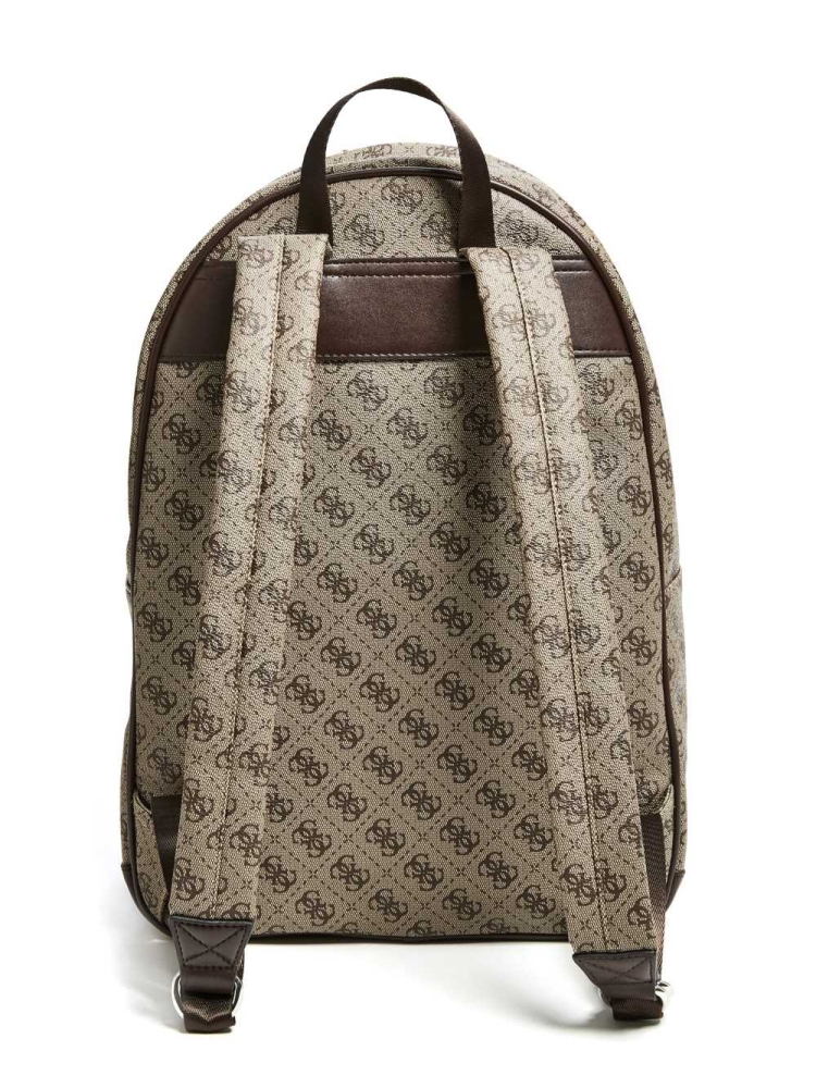 GUESS Kevin Logo-Print Women's Backpacks Brown | UK9107RBD