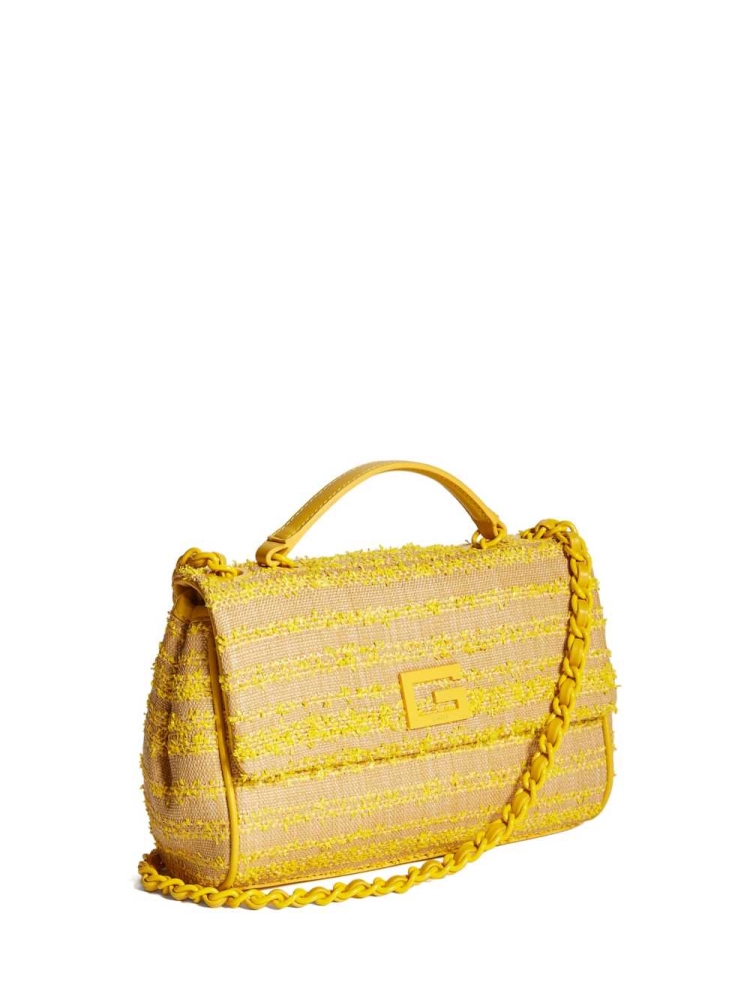 GUESS Kimi Small Convertible Women's Crossbodies Yellow | UK5327OEH